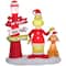 6ft. Airblown® Inflatable Christmas Grinch & Max with Lamp Post